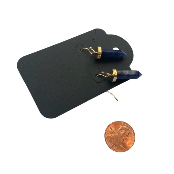 New! Sodalite Crystal Chakra Earrings - Picture 11 of 11